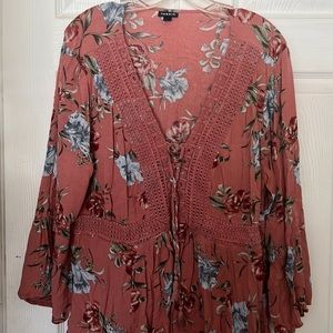 Torrid floral peasant top